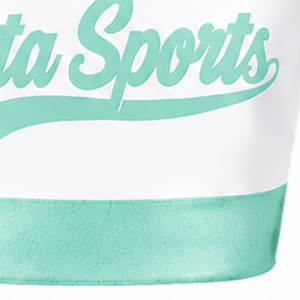 Maillot de cheerleading sans manches vert menthe sublimé, tenue de sport athlétique pour l'entraînement et la compétition - Product Image 6