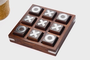Juego de Tic Tac Toe de Madera Hecho a Mano Moderno OEM ODM |   Juego de Mesa Familiar de Madera Natural para Venta al por Mayor - Product Image 3