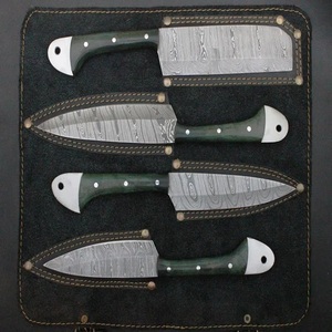 A&M ENTERPRISES Handmade Damascus Steel Chef <b>Knife</b> <b>Set</b> High-Polish Finish Eco-Friendly Black Wood Handles-Professional <b>Knives</b> - Product Image 5
