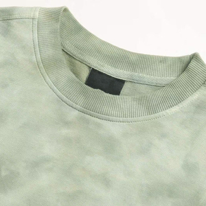 <b>Men's</b> Regular Fit Solid Green Cotton Jersey T-<b>Shirt</b> O-Neck Short Sleeve Casual Knitted Stonewashed Front Logo Quick Dry - Product Image 5