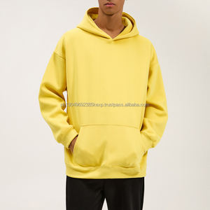 OEM High Quality Cotton <b>Oversize</b> <b>Hoodie</b> Thick French Terry Drop Shoulder Pullover Plain Blank Custom <b>Men</b> Hoodies Manufacturer - Product Image 6
