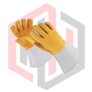 ถุงมือเชื่อมหนังพรีเมียมแบบยาวพิเศษ ถุงมือป้องกันเต็มรูปแบบ ยืดหยุ่น ระบายอากาศได้ดี ทนต่อการฉีกขาด ป้องกันไฟฟ้าสถิต ปราศจากซิลิโคน - Product Image 4