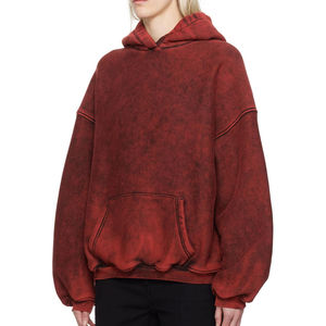 Sudadera con capucha de manga larga para mujer, estilo urbano, lavado ácido, ecológica, transpirable, con forro, personalizada por el fabricante para invierno - Product Image 3