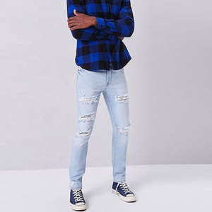 Jean déchiré noir pour homme, coupe slim, effet éclaboussures de peinture, pantalon en denim, streetwear, mode décontractée, design personnalisé - Product Image 6