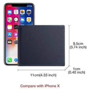 Professional Manufacture Customized Logo Factory Direct Sale Super Slim Pu Leather Mini Card <b>Wallet</b> <b>Men's</b> - Product Image 2