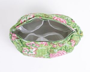 Trousse de Maquillage Portable Imperméable en PVC avec Fermeture Éclair, Grande Capacité, Motif Floral, pour Voyage, Organisateur de Maquillage, Ensemble de Sacs Décontractés - Product Image 6