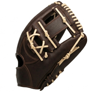 Gant de baseball en cuir H-Web pour droitier, à doigts entiers, avec fermeture auto-agrippante et sangle de poignet réglable, pour outfield, adulte, toutes saisons - Product Image 4