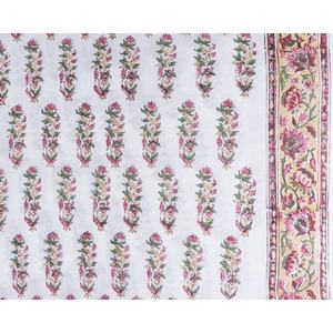 Imprimé floral coton peint à la main Robe légère indienne Robe tissu cour polyvalent pour rideaux couverture de voiture jouets femmes vêtements - Product Image 1