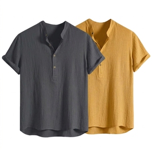 Unisex Cotton/<b>Bamboo</b> Fiber Long Sleeve Sporty T-Shirt-260g Knitted <b>Yarn</b> Dyed Blank Design - Product Image 3