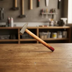 Haute qualité en acier au carbone de qualité bricolage tête forgée manche en bois marteau de sécurité Logo personnalisé OEM pris en charge pour marteau machiniste - Product Image 3