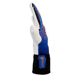 ถุงมือผู้รักษาประตูแบบมืออาชีพที่ปรับแต่งได้  แผ่นยางกันกระแทกด้านหน้าทำจากยางลาเท็กซ์ Giga  ด้านหลังพิมพ์ลายแบบ Sublimation และยางซิลิโคนฉีดขึ้นรูป T-Tab - Product Image 5