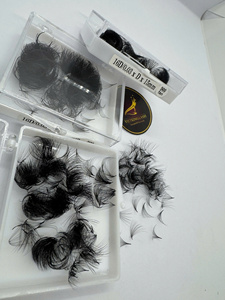 Extensions de cils Promade Loose Fans, volume intense, en fibres synthétiques, faites à la main, pointues et étroites, 10D-20D, logo personnalisé - Product Image 6