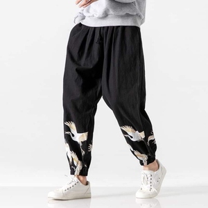 Fashion Casual Chinese Dragon Patchwork <b>Harem</b> Work Pants Men <b>Trousers</b> Plus Size Streetwear Men's Baggy Joggers Sweatpants Mid - Product Image 3