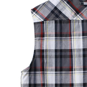 เสื้อเชิ้ตผ้าสักหลาดลายสก็อตแขนกุดสำหรับผู้ใหญ่ ทรงเข้ารูป ผ้าฝ้ายผสมโพลีเอสเตอร์ หนา สำหรับฤดูใบไม้ร่วงและฤดูหนาว ติดกระดุม สไตล์วินเทจ เสื้อเชิ้ตผ้าสักหลาดผู้ชาย - Product Image 4