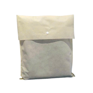 Pochette de rangement en tissu non tissé écologique et durable avec cordon de serrage, fermeture à bouton, pour documents, personnalisable avec logo - Product Image 1