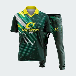 Ensemble d'uniformes de cricket pour hommes – Maillot et pantalon personnalisables par transfert thermique – Tenue d'équipe durable, légère, séchage rapide, anti-humidité - Product Image 3