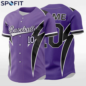 Maillot de baseball en gros, personnalisé, imprimé, 100 % polyester, nouveau design élégant, imprimé par transfert thermique, maillot de baseball sublimé - Product Image 5