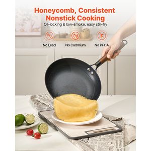 Set di padella in ghisa 3 pezzi 8 10 pentole nere antiaderenti Pre-stagionate da 12 pollici - Product Image 4