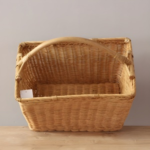 Cesta de mimbre para comida de camping más vendida, cestas de picnic de mimbre al por mayor para vacaciones de Navidad - Product Image 2