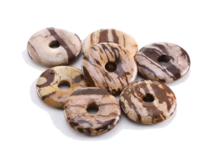 Donuts de Cristal Natural, Donuts de Piedra de Jaspe Zebra, Gemas de Cristal, Gemas de Reiki, Donuts Curativos, Ágata, Mayorista - Product Image 3