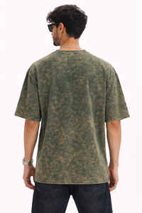 Camisetas personalizadas de marca privada con bolsillo y bordado, algodón, corte holgado, hombros caídos, lavado ácido, impresión DTG/DTF, MOQ bajo - Product Image 4