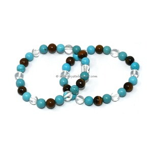 Gemstone Healing Stone Coated Pyrite <b>Bracelets</b> Handmade Healing Mascot Style Hand Crafted Beaded <b>Bracelets</b> - Product Image 6