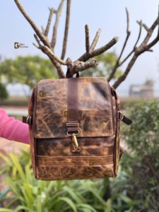 Nouveau design Sac à dos en cuir Crunch Sac à dos élégant en cuir véritable à usages multiples Offre Spéciale Vente en gros Produit en vrac Sacs unisexes - Product Image 2