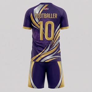 ชุดยูนิฟอร์มฟุตบอลแบบกำหนดเองสำหรับผู้ชาย เสื้อฟุตบอลแบบซับลิเมชั่น กางเกงขาสั้น แห้งเร็ว ระบายอากาศได้ดี รับผลิตแบบ OEM ODM ชุดยูนิฟอร์มฟุตบอลพร้อม OEM 2026 - Product Image 2