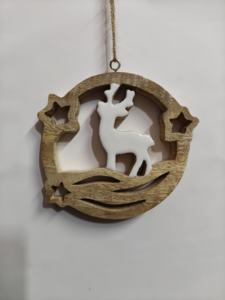 Campana de madera colgante de Navidad - Product Image 2