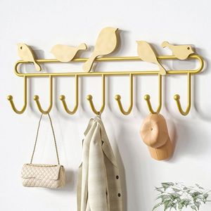 Porta Llaves de Pared de Latón Vintage Hecho a Mano con 6 Ganchos, Decorativo, de Metal Antiguo con Diseño de Gansos, para Decoración del Hogar - Product Image 1