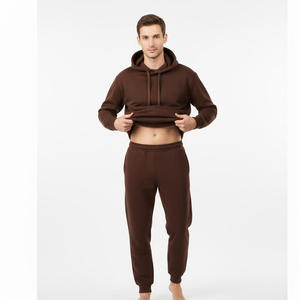 Conjunto Deportivo Informal para Hombre, con Capucha, Color Sólido, Manga Larga, con Bolsillos Laterales, Peso Medio, 100% Algodón, para Otoño - Product Image 4