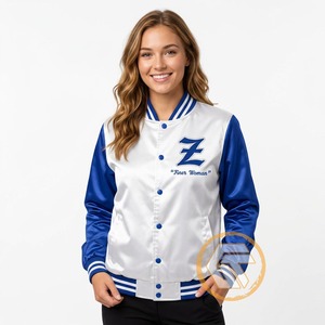 เสื้อแจ็คเก็ต Zeta Phi Beta แบบสั่งทำพิเศษ เสื้อผ้าสำหรับชมรมนักศึกษา คุณภาพสูง ระบายอากาศได้ดี ผ้าซาติน ปักตัวอักษรตราสัญลักษณ์ด้วยผ้าไหม - Product Image 4