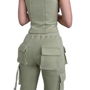 Cargo Sweatpants Gym Athletic Jogger Yoga <b>Loose</b> Lounge Pockets <b>Trousers</b> <b>for</b> Women's and <b>men's</b> pants washed - Product Image 6