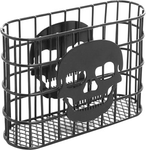 Cesta de Almacenamiento Metálica Decorativa con Diseño de Calavera, Organizador de Alambre Abierto, Contenedor para Encimera, Forma Rectangular, Modelo ICH204 - Product Image 3