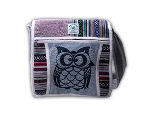 HIMALAYAN Hemp Shoulder Bag <b>Medium</b> Size Ethnic Tree Pattern Zipper Closure Daily Use Nepal Made - Product Image 6