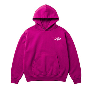 Sweat à capuche en molleton 100 % coton épais 400 GSM, personnalisable avec logo, coupe oversize, bleu uni, pour homme - Product Image 5
