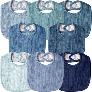 Bavoirs en mousseline bio pour bébé 95% bambou 5% élasthanne Doux et résistants - Product Image 1