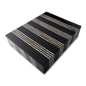 Caja de Joyería de Lujo con Diseño de Rayas para Sala de Estar - Product Image 1