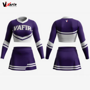 Uniforme de cheerleading pour femmes en polyester respirant de haute qualité 2023 avec impression de logo personnalisée à prix avantageux - Product Image 2