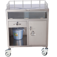 Chariot médical portatif d'accident de chariot à hôpital d'acier inoxydable pour des procédures de débridement