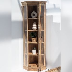 Vitrina de Madera Vandana Vesta Arion, Mueble de Almacenamiento Moderno de Madera Maciza Minimalista - Product Image 4