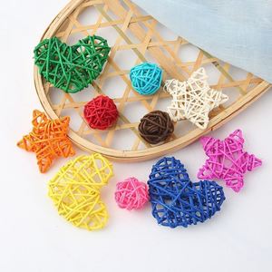 Woven rattan heart romantic theme decoration wholesale decor hearts top quality holiday <b>ornament</b> - Product Image 3