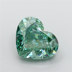 Exquise pierre précieuse verte de 1 carat, taille cœur, à brillance symétrique élite et clarté de couleur intense exceptionnelle - Product Image 1