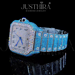 Montre élégante de haute qualité avec diamants pour homme et femme, bijoux de luxe, montre-bracelet confortable, disponible à la vente - Product Image 4