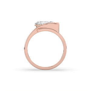 Anillo de Oro de 14KT/10KT con Diamante de Laboratorio de 2.50Ct, Corte Pera Brillante, Diseño Ligero y Único, Joyería Fina para Mujer, Compromiso, Boda - Product Image 3