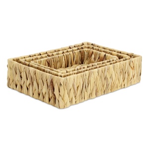 Kitchen countertop water hyacinth storage organizer <b>basket</b> handweaving cabinet organizer <b>baskets</b> - Product Image 5