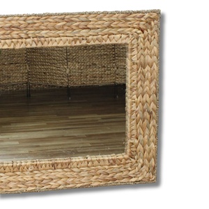 Artex Dong Thap Vietnam Rustic Handmade Water Hyacinth <b>Rectangular</b> Wall <b>Mirror</b> for Home Decor - Product Image 2