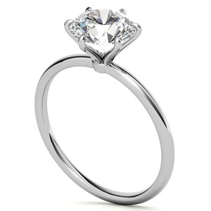 Custom 6 Claw Prong Round Brilliant Cut Moissanite Diamond <b>Ring</b> 925 Sterling <b>Silver</b> Engagement <b>Ring</b> for Her - Product Image 6