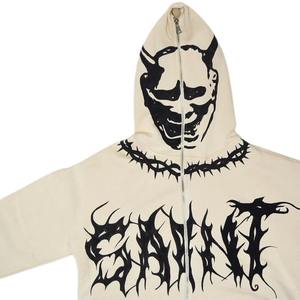 Sweat à capuche de luxe pour homme en molleton 100% coton, brodé sur mesure, effet délavé vintage, style streetwear, idéal pour l'hiver - Product Image 5