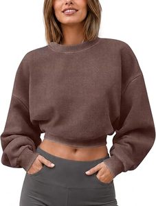 Customize Winter Vintage Oversized Acid Wash O-Neck Fleece Pullover Sweatshirt Badge 100% Cotton Printed 200g Short Fit - Product Image 1